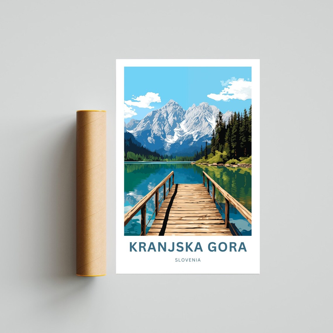 Kranjska Gora Travel Poster, Slovenia Wall Art - Image 4