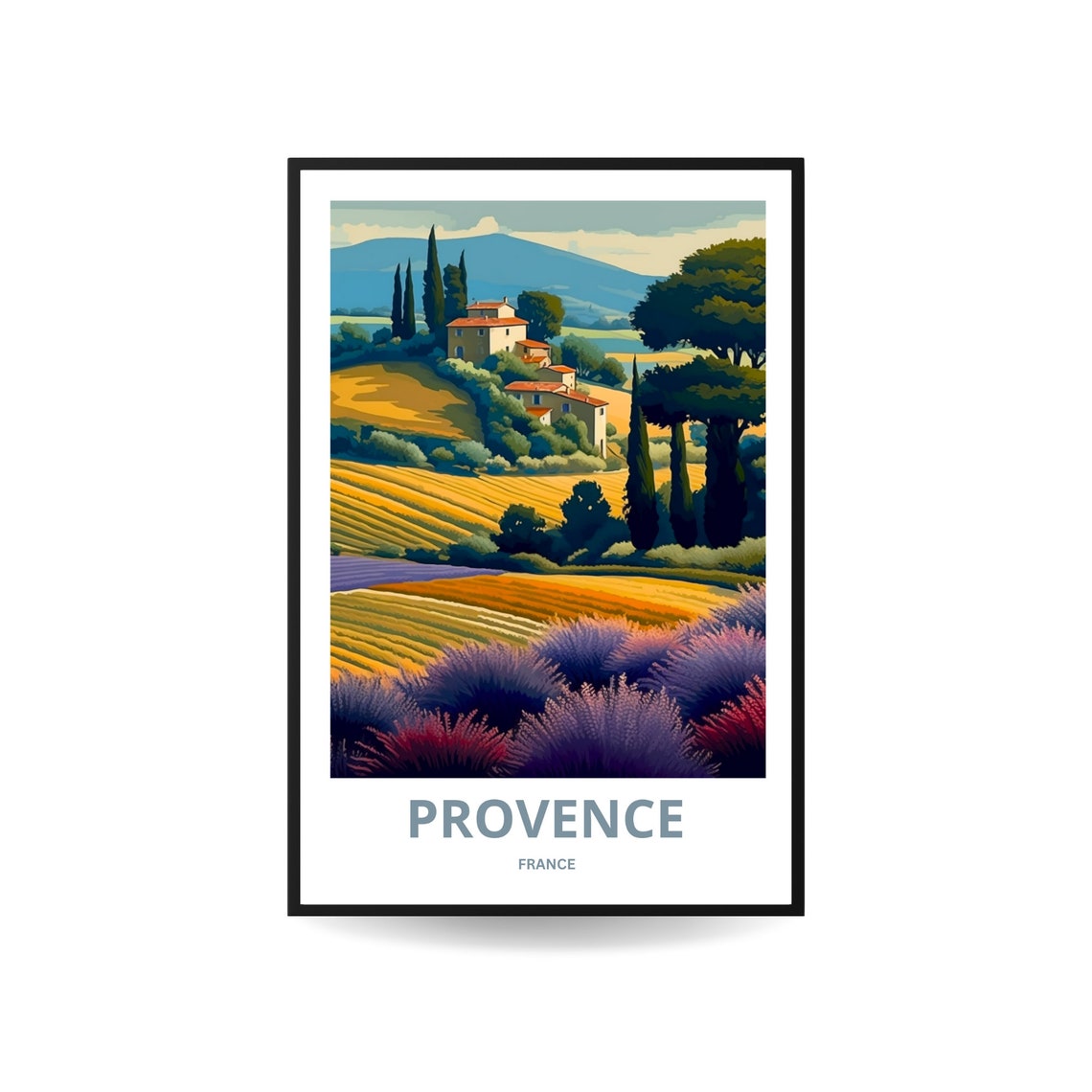 Provence France Print France Wall Art Travel Poster Provence Provence Region French Countryside Poster