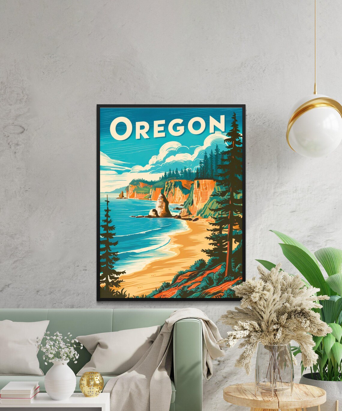 Oregon Vintage Travel Poster, United States Travel Poster - Image 2