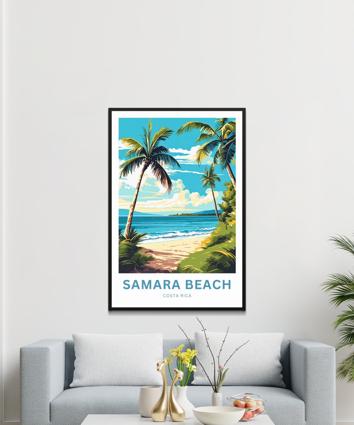 Personalized Samara Beach Travel Print Samara Beach Poster Costa Rica Wall Art Framed Present Gift Costa Rica Present - Image 3