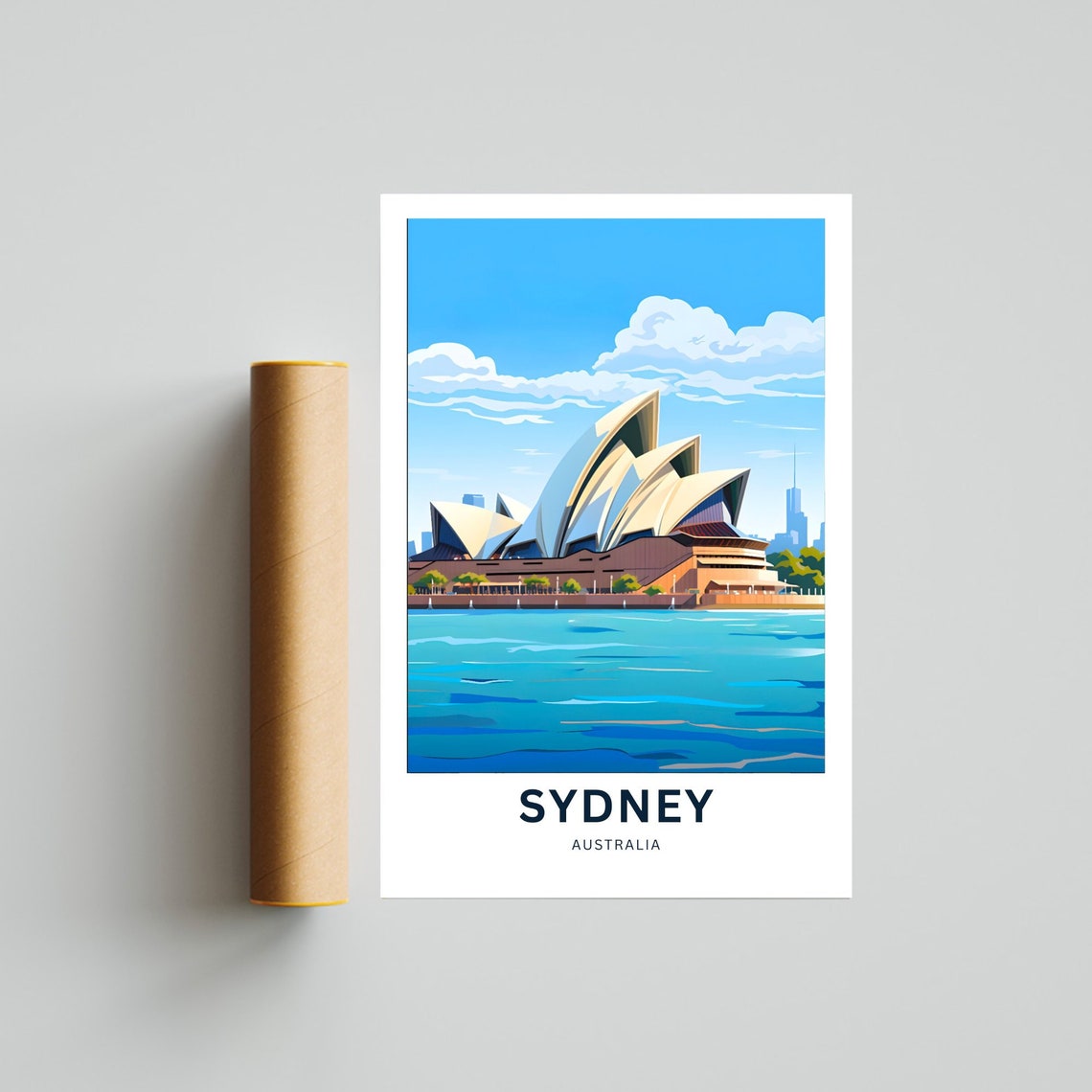 Personalized Sydney Australia Opera House Harbor Travel Poster - Image 4