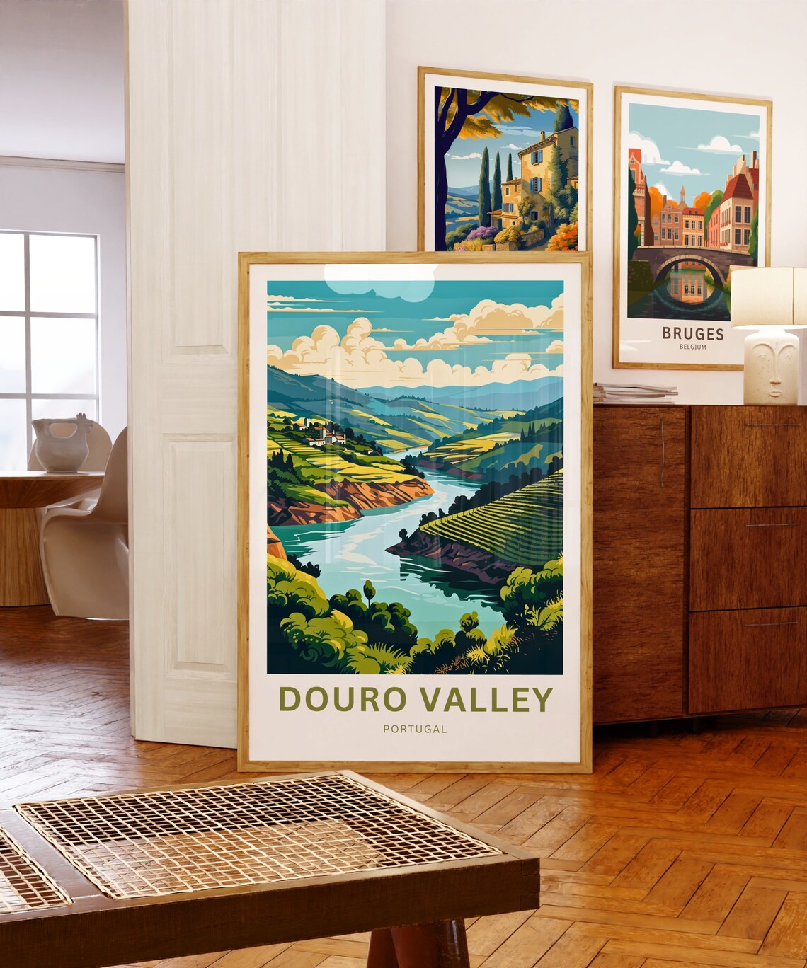 Douro Valley Portugal Terraced Vineyard River Vintage Travel Poster - Image 5