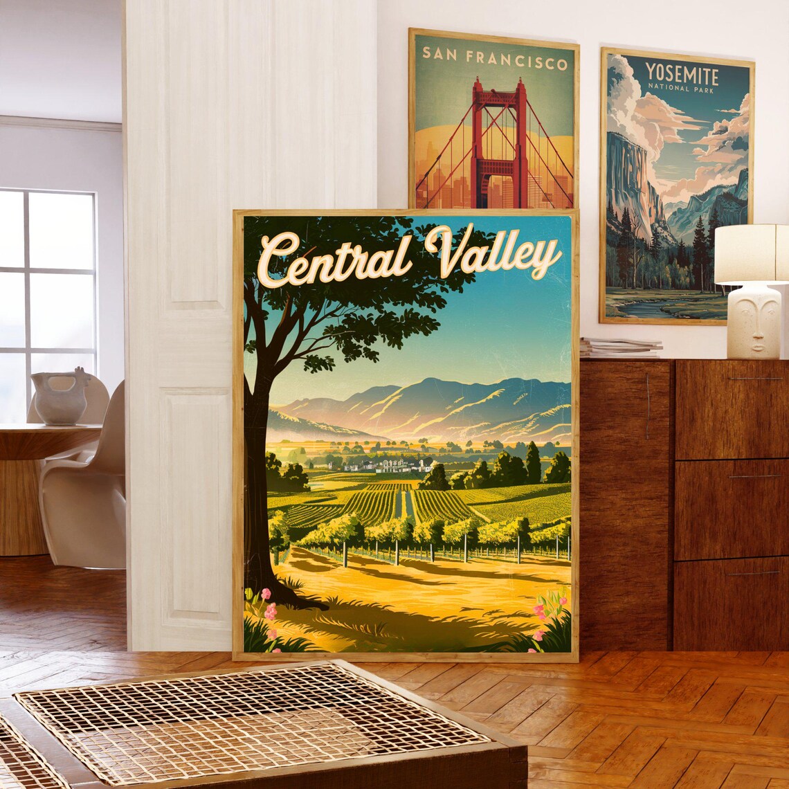 Central Valley Vintage Travel Poster, California Art Print - Image 5