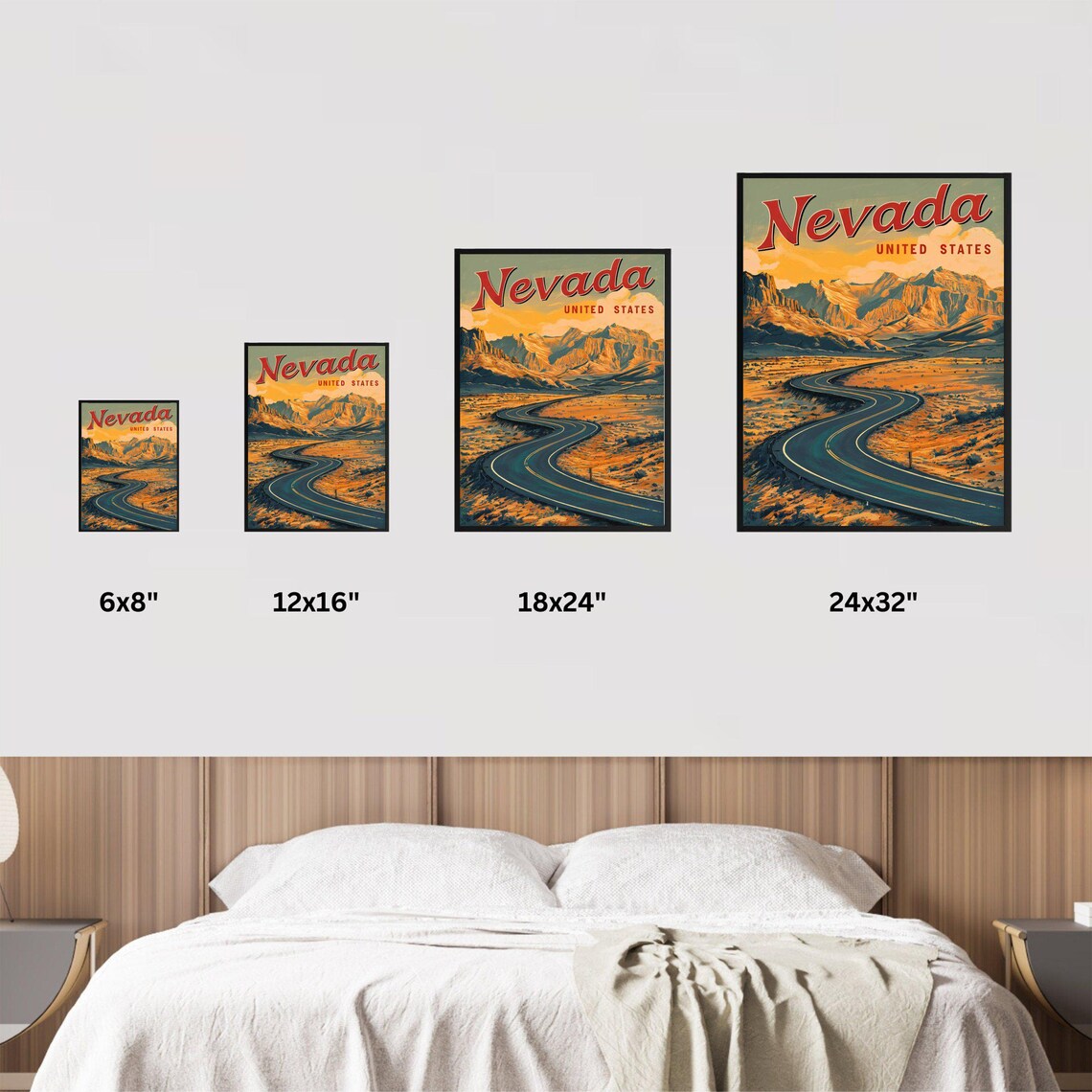Nevada Vintage Travel Poster, United States Art Print - Image 4