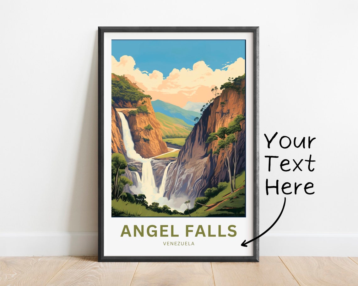 Personalized Angel Falls Venezuela Beautiful Waterfall Poster