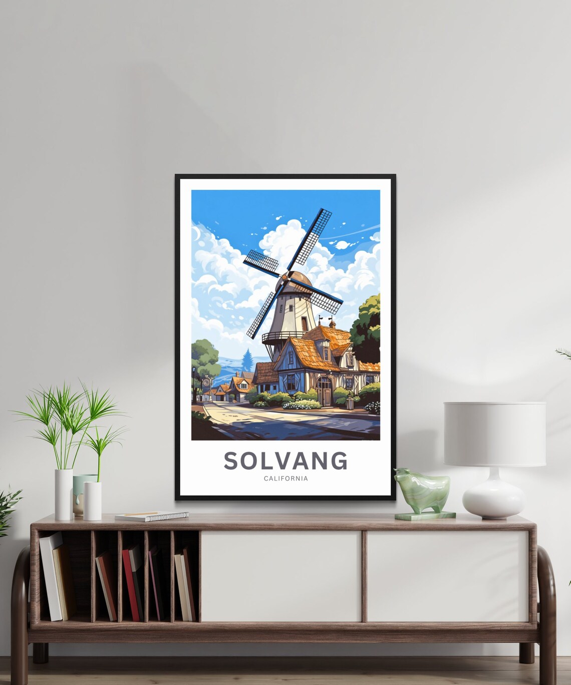 Personalized Solvang Travel Print, California Poster - Image 2