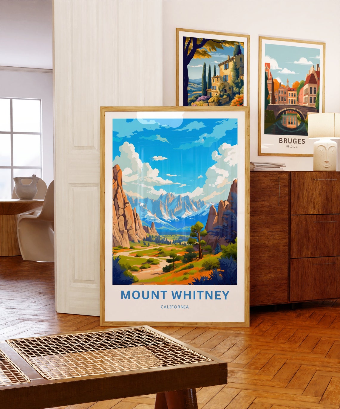 Mount Whitney California Personalized Red Rock Valley View Poster - Image 5