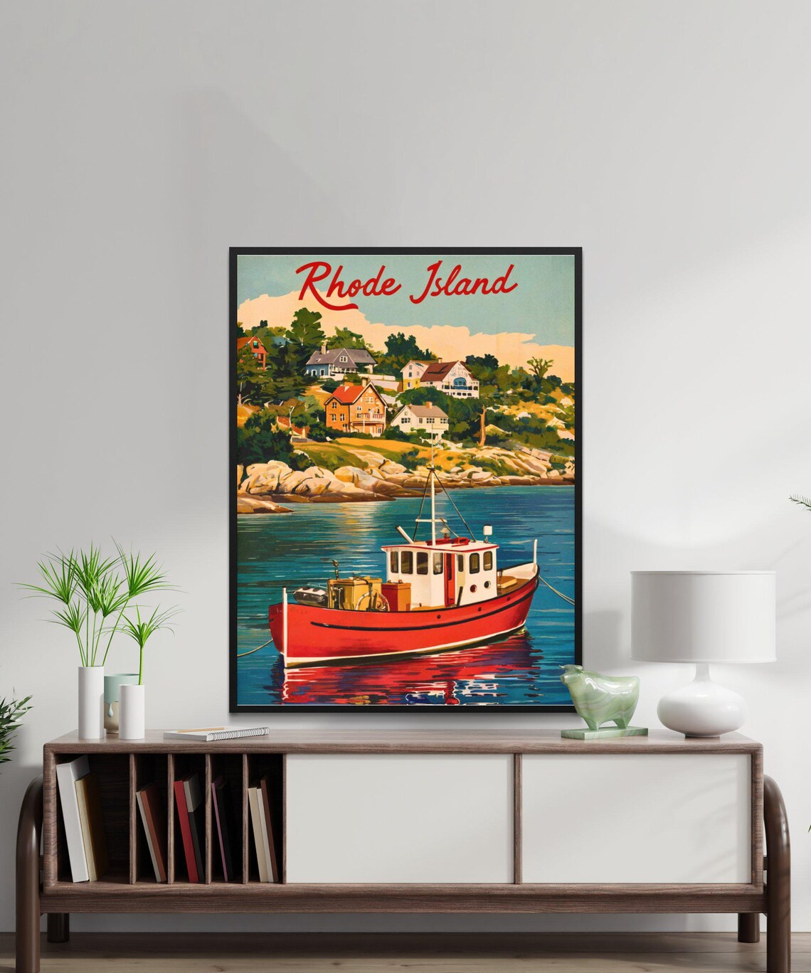 Rhode Island Vintage Travel Poster, United States Travel Poster - Image 3