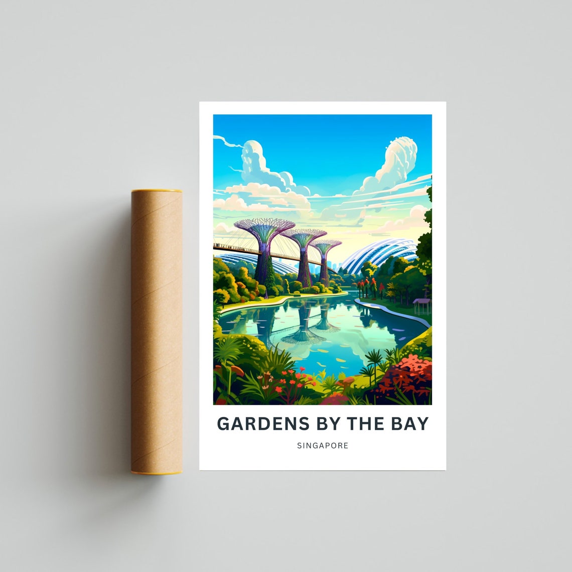 Gardens by the Bay Singapore Supertree Grove Dome Lakeside Poster - Image 4