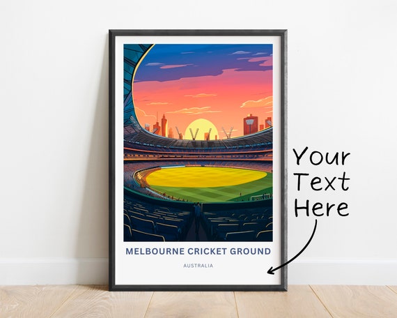 Personalized Melbourne Cricket Ground Mcg Travel Print Melbourne Cricket Ground Poster Australia Wall Art Custom Gift Australia