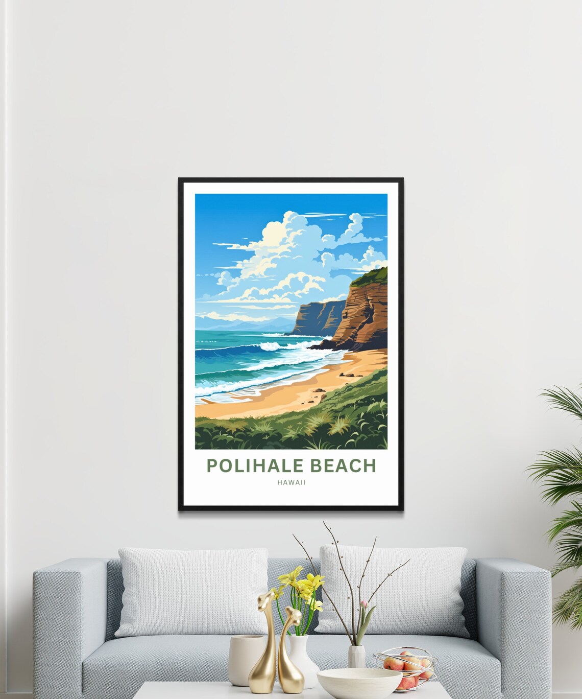 Personalized Polihale Beach Travel Poster, Hawaii - Image 2