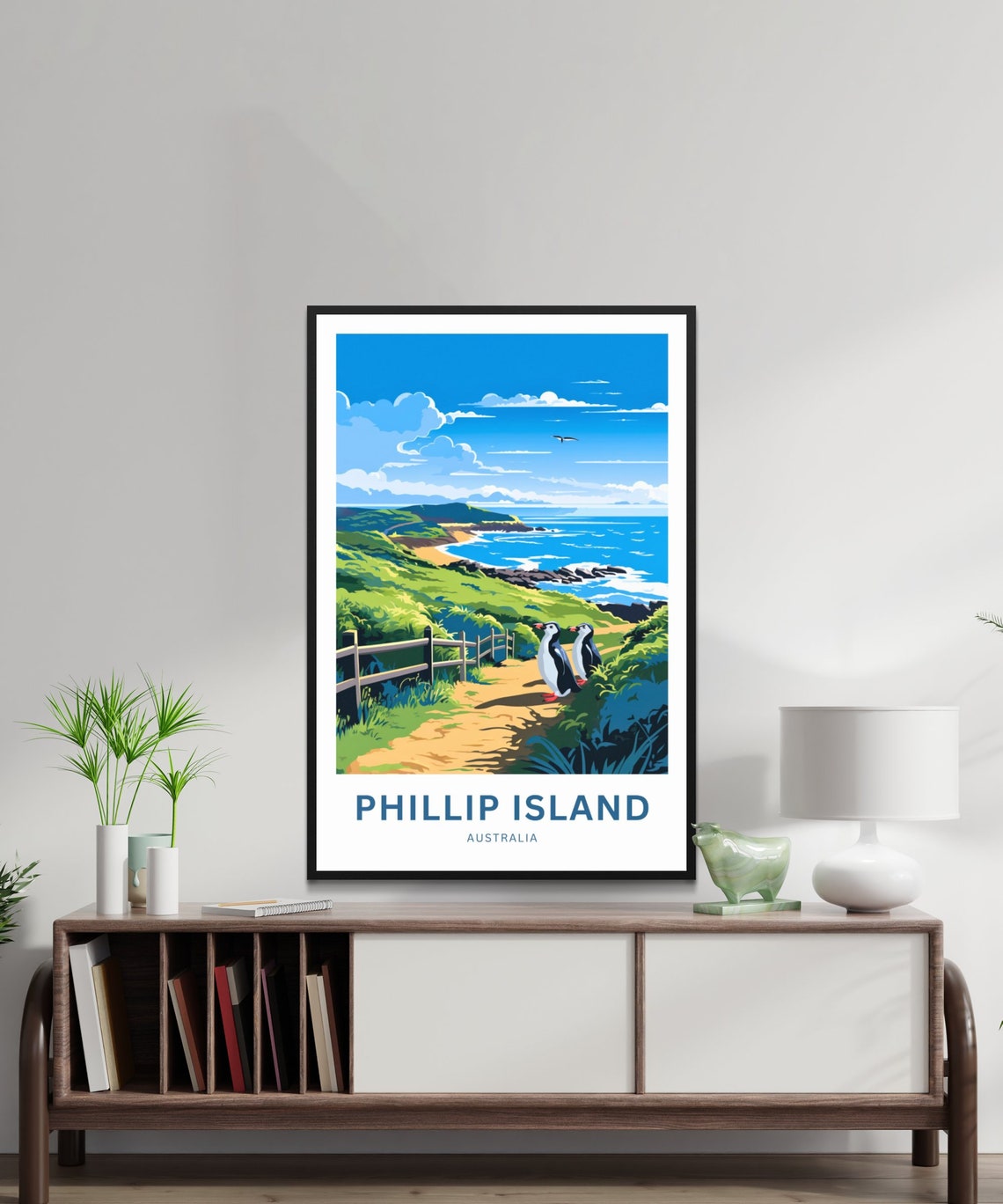 Phillip Island Australia Personalized Penguins Coast Travel Poster Art - Image 2