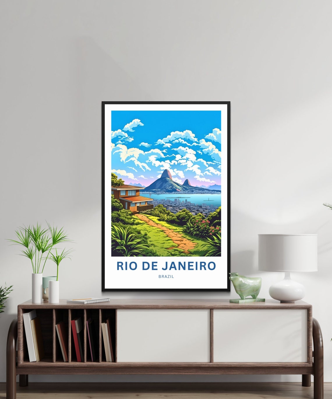 Personalized Rio De Janiero Travel Print Rio De Janiero Poster Brazil Wall Art Framed Present Gift Brazil Present - Image 3