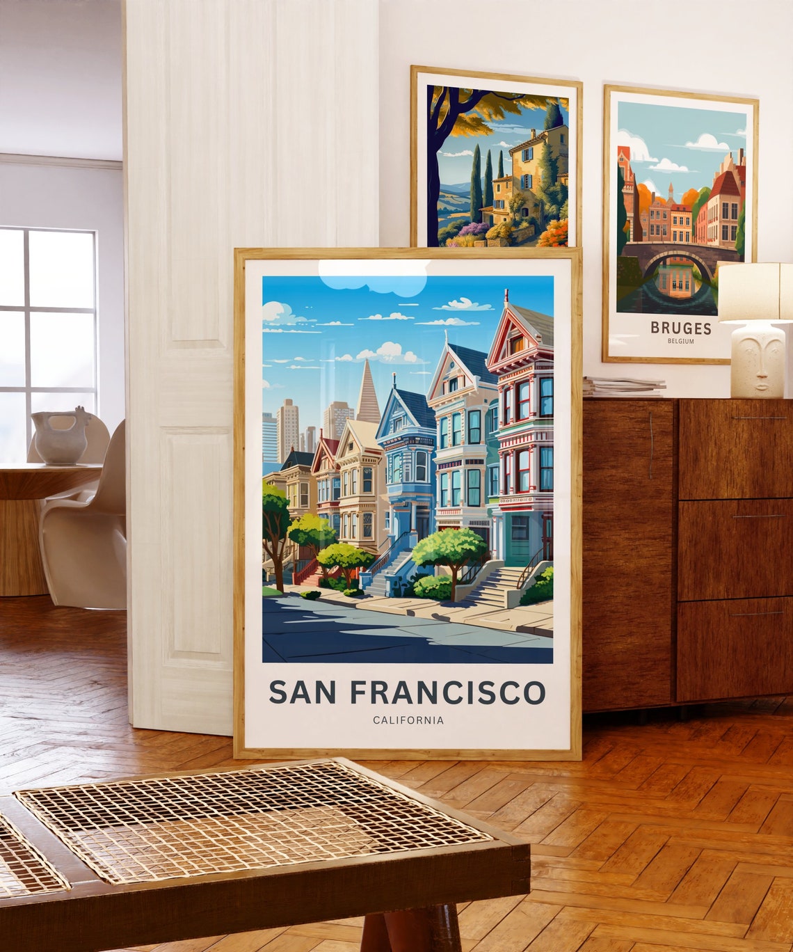 Personalized San Francisco Skyline Custom Vintage Travel Poster Art - Image 5