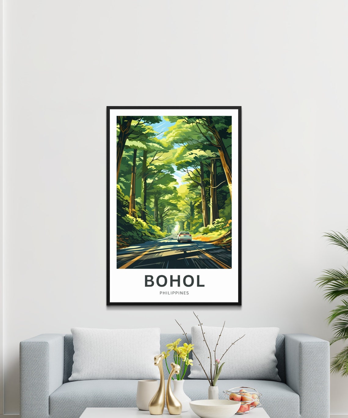 Personalized Bohol Jungle Canopy Drive Forest Road Travel Poster - Image 3