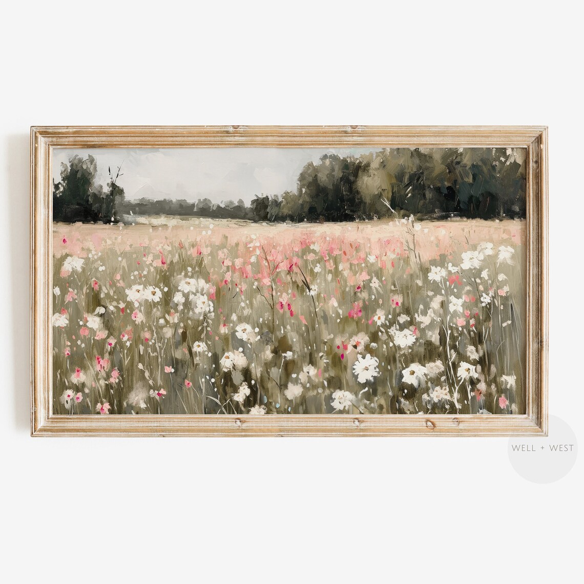 Wildflower Field Vintage Style Floral Art Print