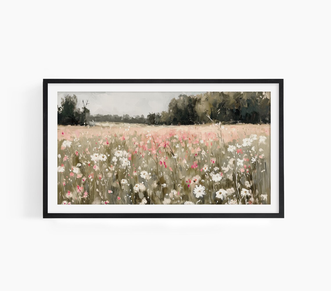 Wildflower Field Vintage Style Floral Art Print - Image 2