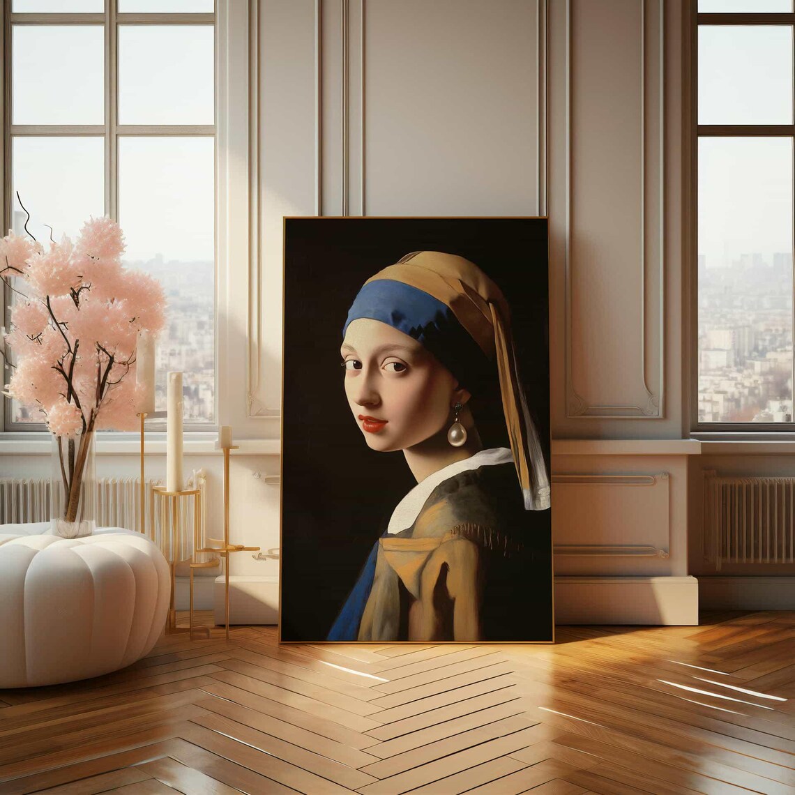 Johannes Vermeer Girl with a Pearl Earring Classic Art Poster - Image 4