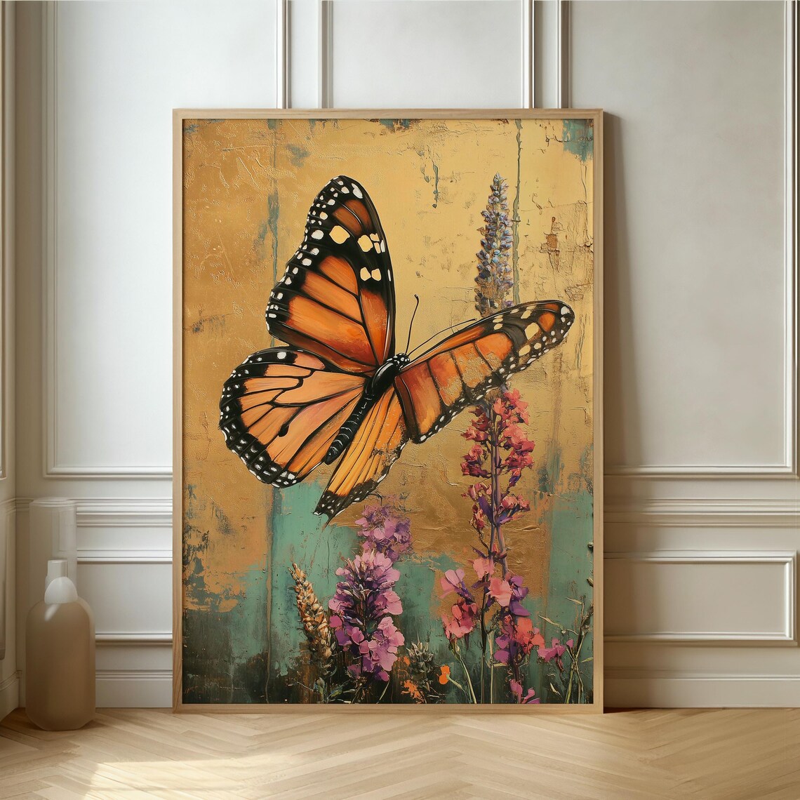 Monarch Butterfly Art Print, Vibrant Nature Decor