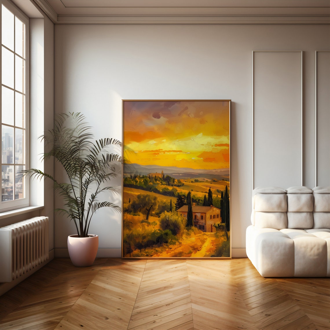 Golden Hour Over Tuscan Rolling Hills With Cypress Trees Poster - Image 4