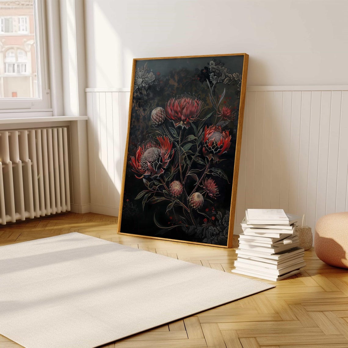 Moody Botanical Flowers Poster Dark Nature Art For Home Decor - Image 4