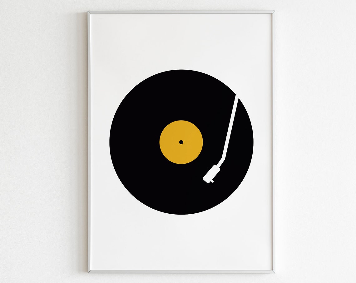 Vinyl Record Minimal Music Black Disc Turntable Gallery Poster - Image 2