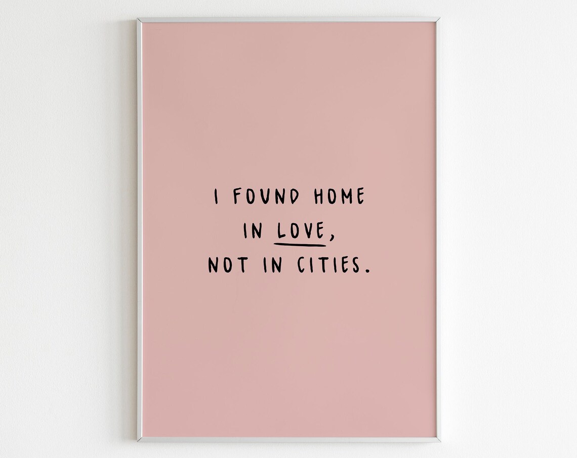 I Found Home in Love, Boho Wall Art Print