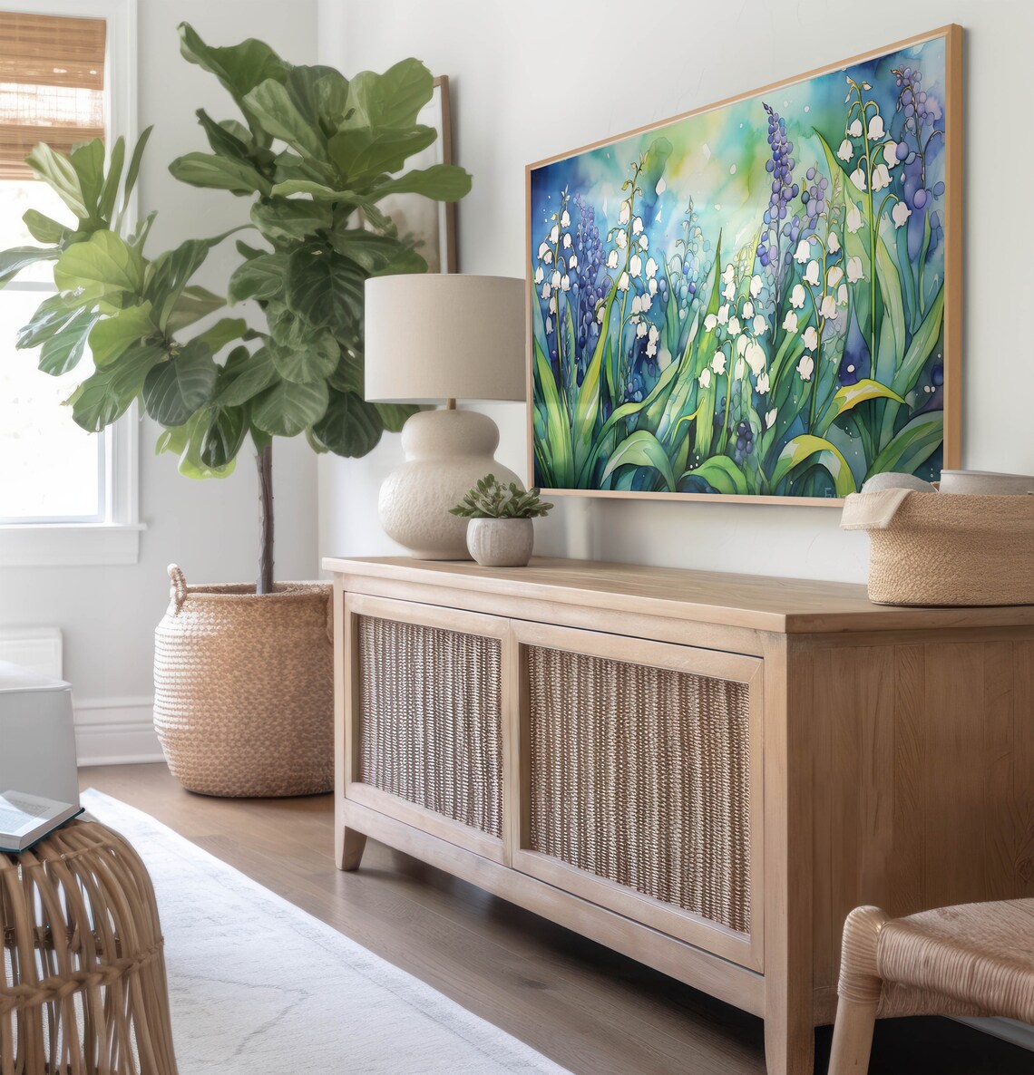 Lily Of The Valley Flowers, Spring Floral Art Print - Image 2