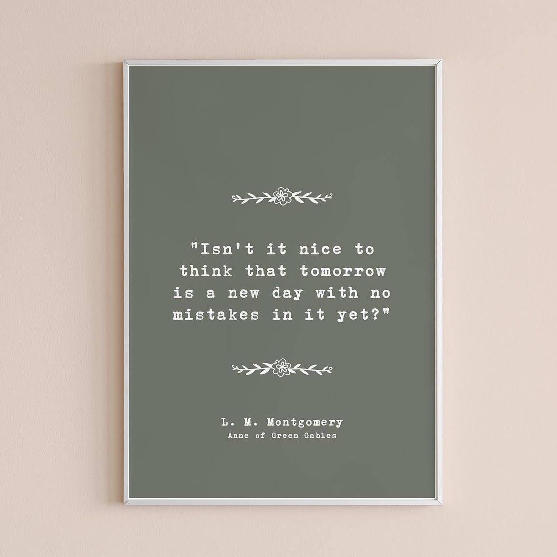 Anne of Green Gables Tomorrow Is a New Day Sage Quote Poster - Image 3