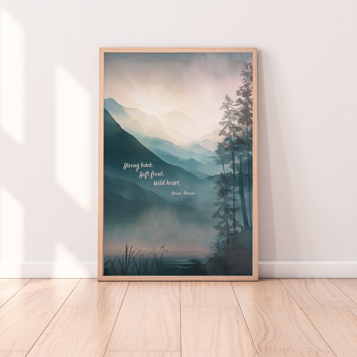Brene Brown Wall Art Wild Heart Watercolor Forest Lake Print Psychology Art Print Quote Poster Therapy Office Decor Psychologist Counsellor - Image 5