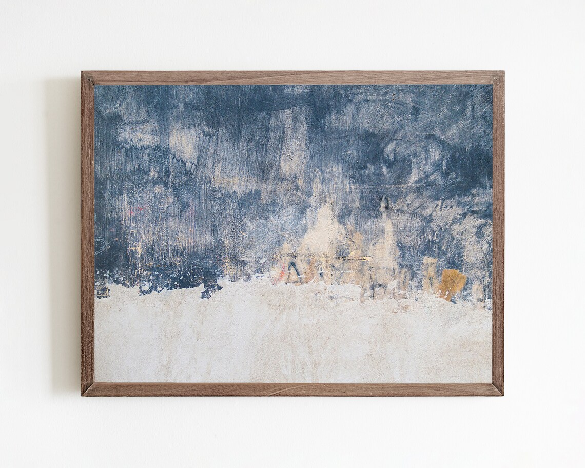Modern Winter Art, Neutral Winter Landscape