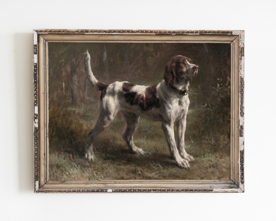 Vintage Dog Portrait, Farmhouse Wall Art Print