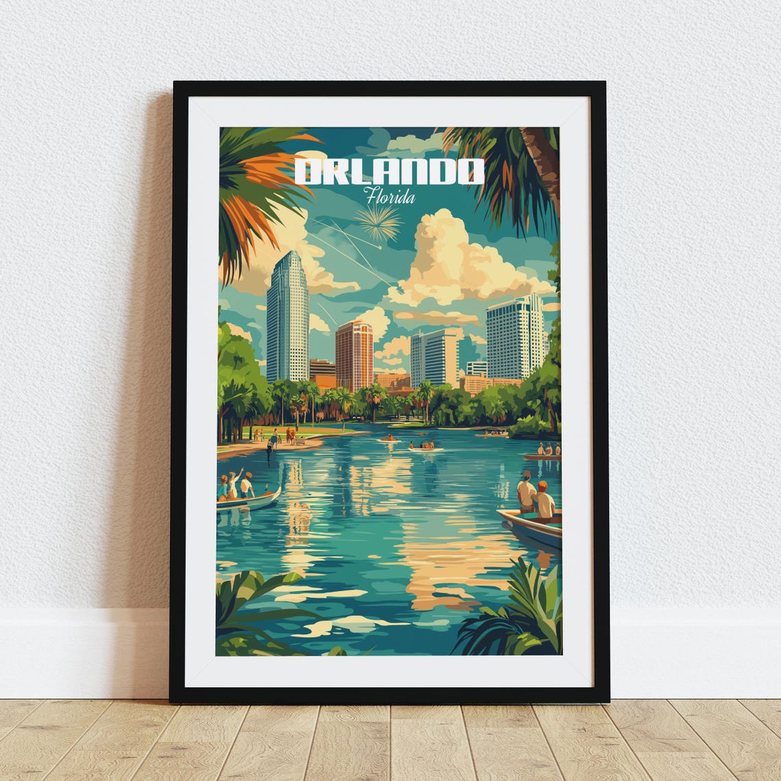 Orlando Travel Poster Orlando Wall Art Travel Print Orlando Florida Travel Art Poster Orlando Wall Art Home Decor