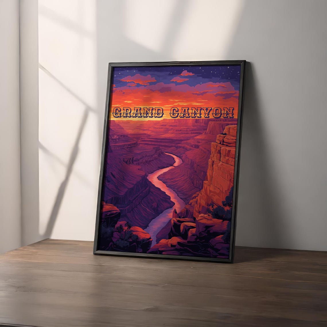 Grand Canyon Travel Poster Grand Canyon Wall Art Travel Print Grand Canyon Travel Art Poster Grand Canyon Decor - Image 2