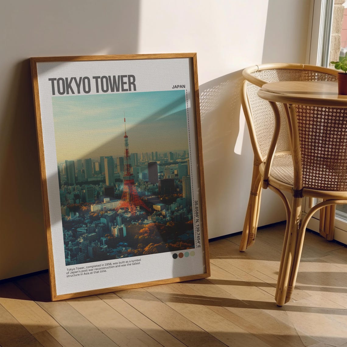 Tokyo Tower Japan Golden Hour Cityscape Photography Art Poster - Image 6