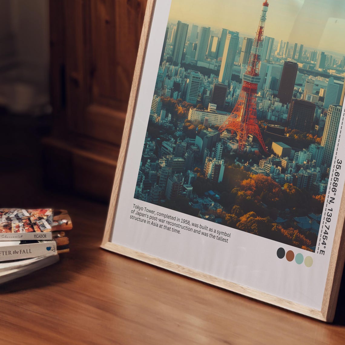 Tokyo Tower Japan Golden Hour Cityscape Photography Art Poster - Image 2