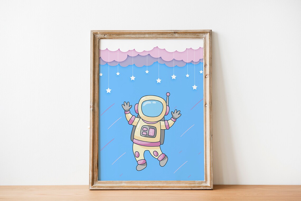 Space Girls, Outer Space Nursery Decor - Image 3