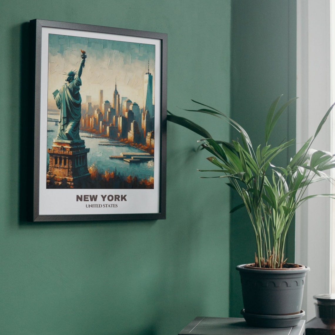 New York City Poster United States Travel Poster New York Oil Painting Cityscape Painting Wall Art Decor Usa Trip - Image 4