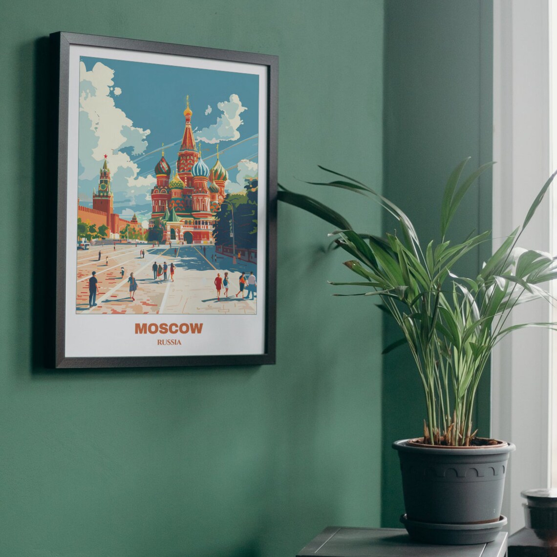 Moscow Russia Saint Basil Cathedral Red Square Day Travel Poster - Image 5