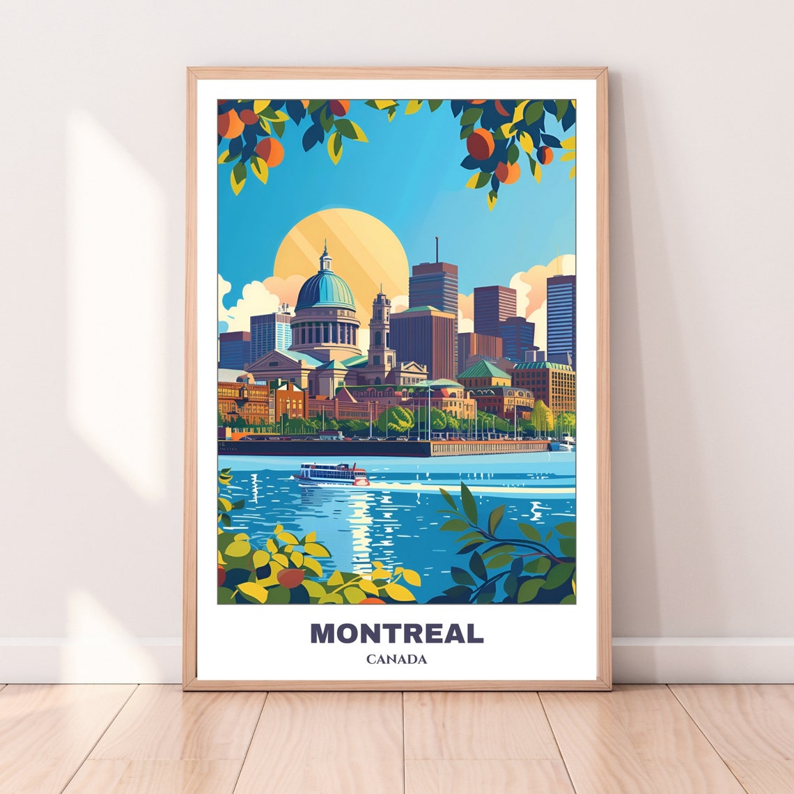 Montreal Canada Waterfront Skyline Old Market Hall Summer Poster - Image 4