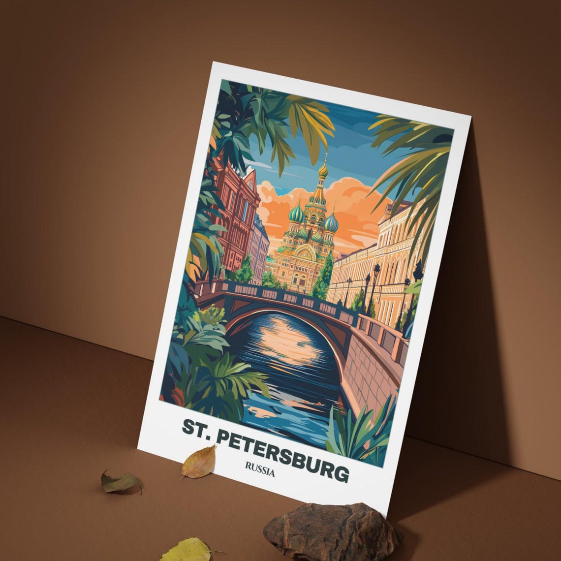 Stpetersburg Travel Poster Russia Travel Print Citycape Painting Wall Art Stpetersburg Home Decor Stpetersburg Print - Image 5