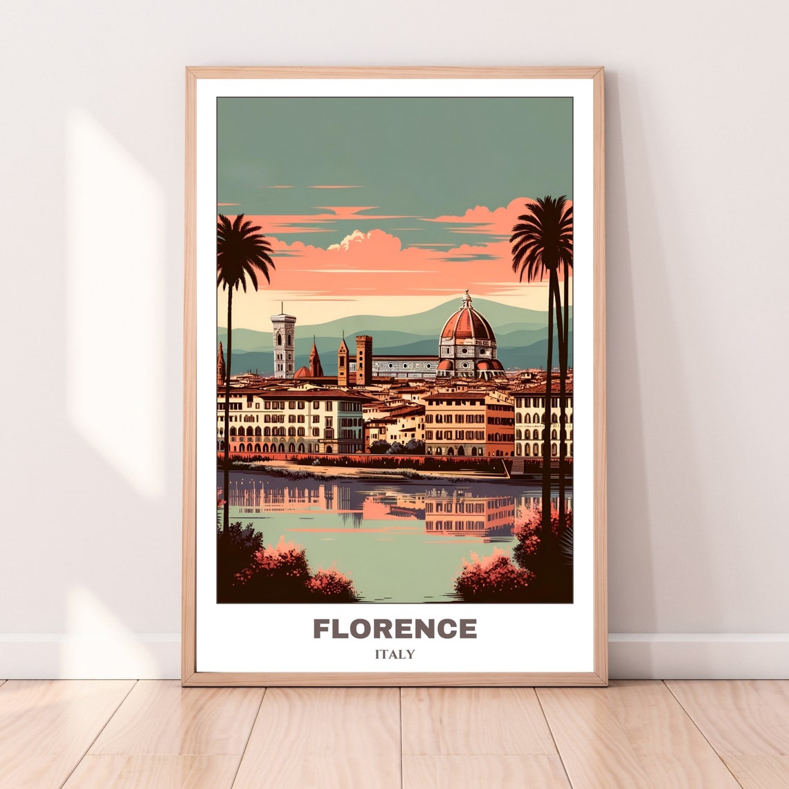 Florence Travel Poster Italy Travel Poster Cityscape Painting Print Wall Art Travel Wall Art Room Decor Florence Trip - Image 4