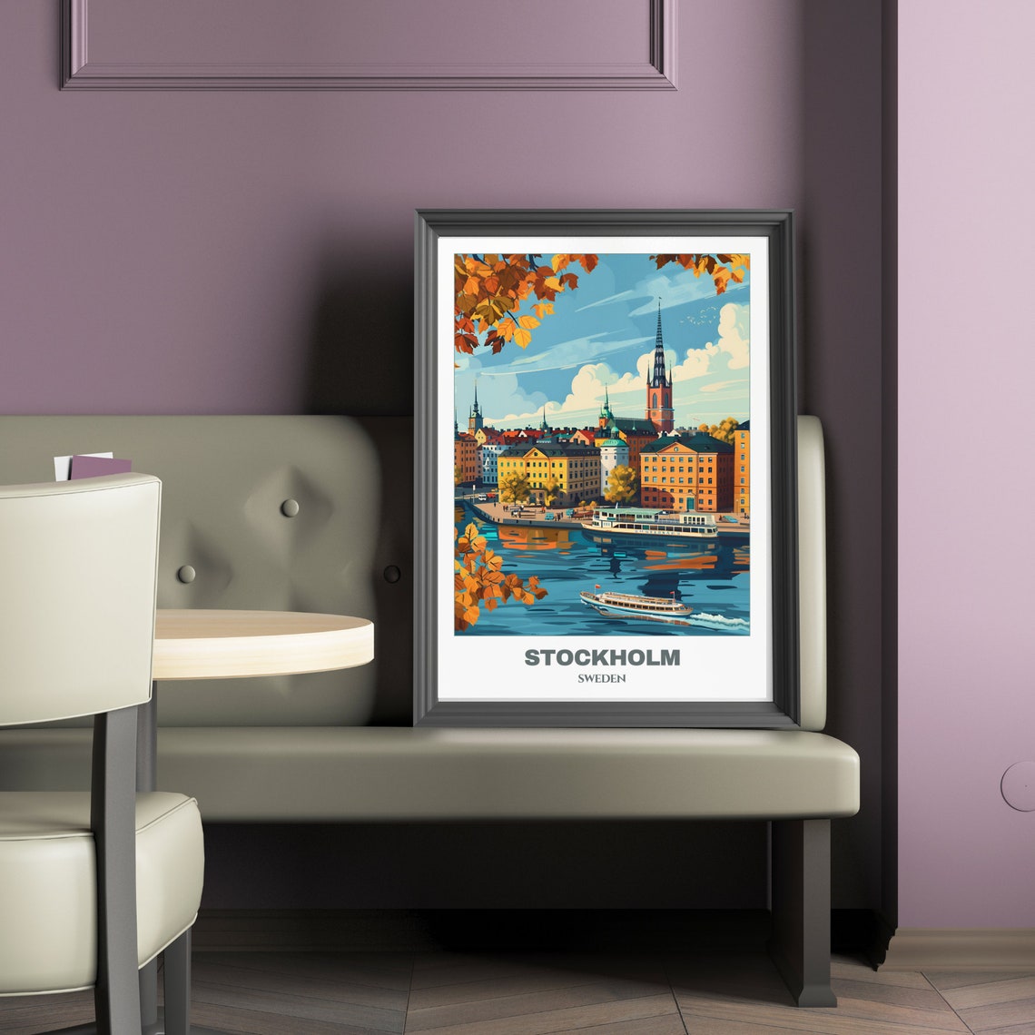 Stockholm Travel Poster Sweden Travel Poster Citycape Painting Print Wall Art Stockholm Home Decor Stockholm Trip Print - Image 2