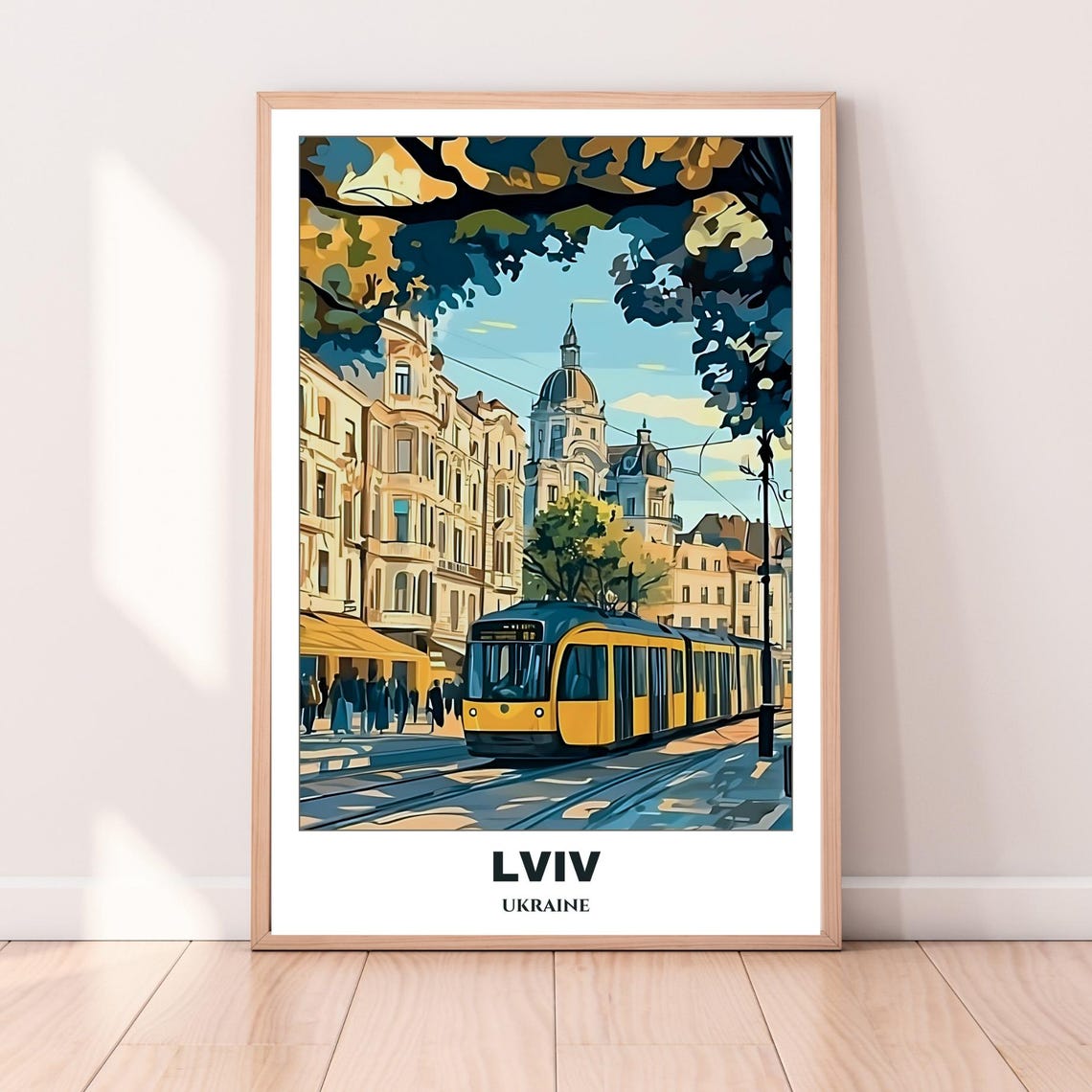 Lviv Travel Poster Ukraine Travel Poster Cityscape Painting Print Wall Art Lviv Home Decor Lviv Illustration Ukraine - Image 2