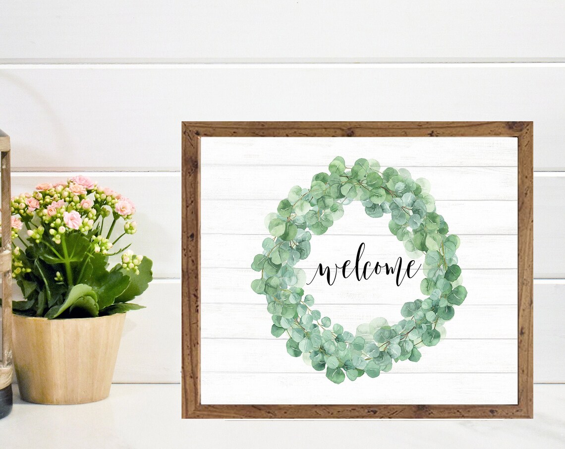 Shipwelcome Green Wreath, Farmhouse Rustic Decor