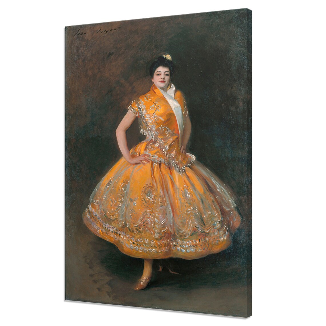 La Carmencita Spanish Dancer Orange Dress John Singer Sargent Poster