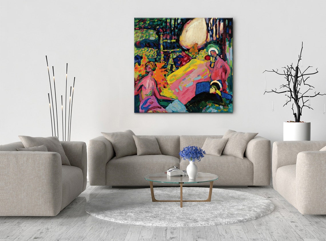 Wassily Kandinsky Weisser Klang White Sound 1908 Classic Design Abstract Decor Reproduction Print Wall Art Picture - Image 2