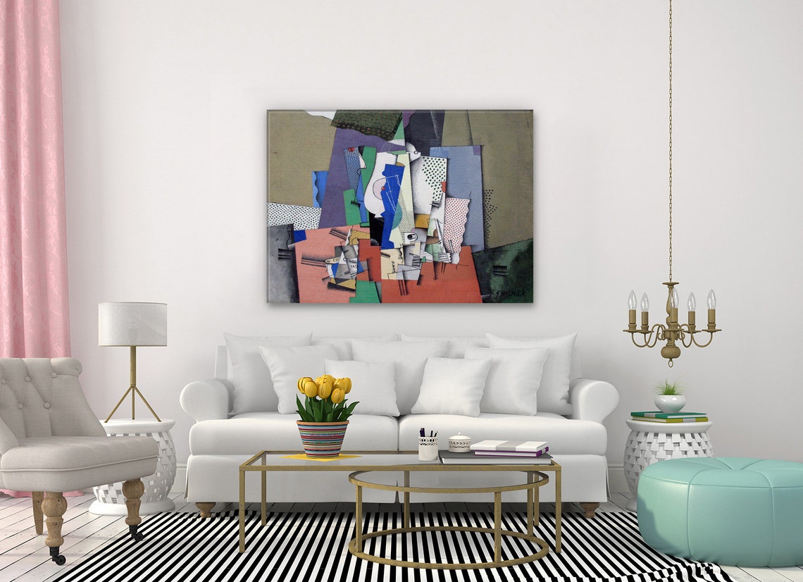 Georges Valmier Geometrical Still Life Ii 1920 Classic Design Abstract Decor Reproduction Print Wall Art - Image 2