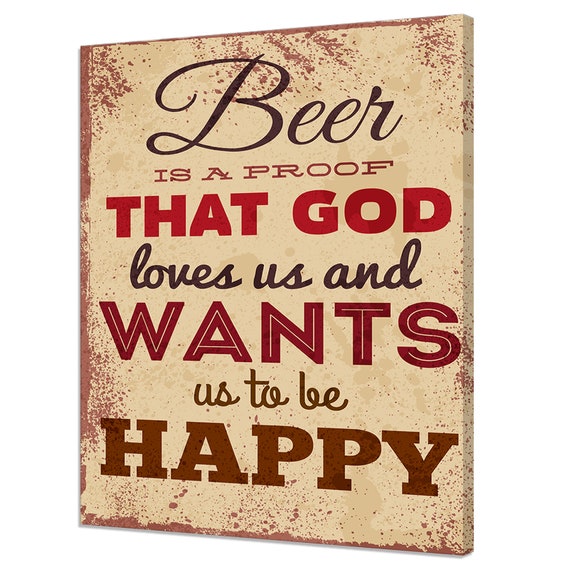 Beer Inspirational Funny Quote Modern Design Home Decor Print Wall Art Picture