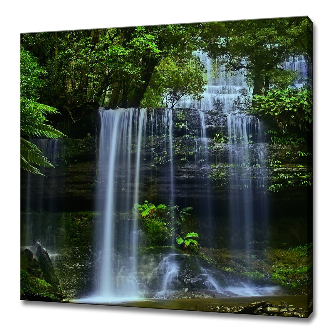 Tasmania National Park Waterfall, Modern Travel Poster